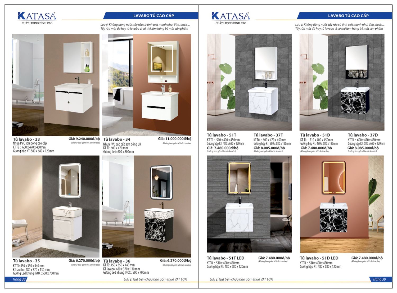 Thiết bị vệ sinh KATASA Catalogue và Bảng giá mới nhất /Page 